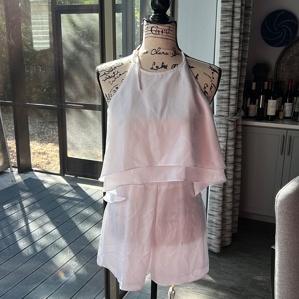 American Thread white romper like new worn once.